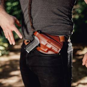  Left Handed Multi-Fit Holster fits 80+ Pistols, Universal  Outside Waistband Gun Holster for Glock/1911/Springfield/Sig/Ruger/S&W  M&P/Taurus/Beretta/HK/CZ/Walther, 360° Adjustable & Fast Release : Sports &  Outdoors