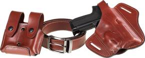 Detective Style Leather Set For Gun w. Light