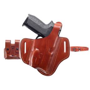 Detective Style Leather Set For Gun w. Light