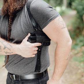 Concealed Double Draw Shoulder Gun Holster Under Arm Double Soft Pistol  Holster