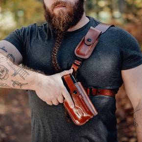 Leather Chest Holster (Light/Laser)