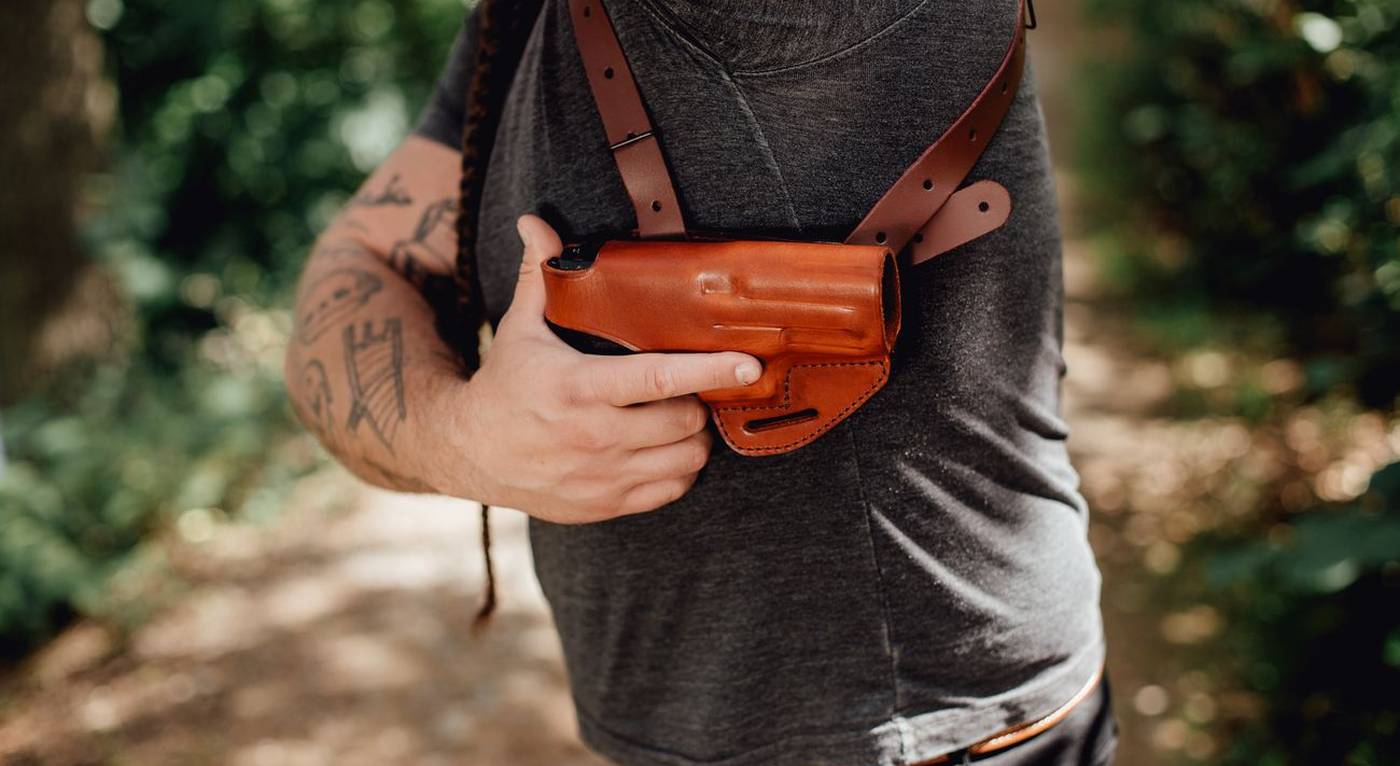 Leather Shoulder Holster - handmade leather holster in a variety