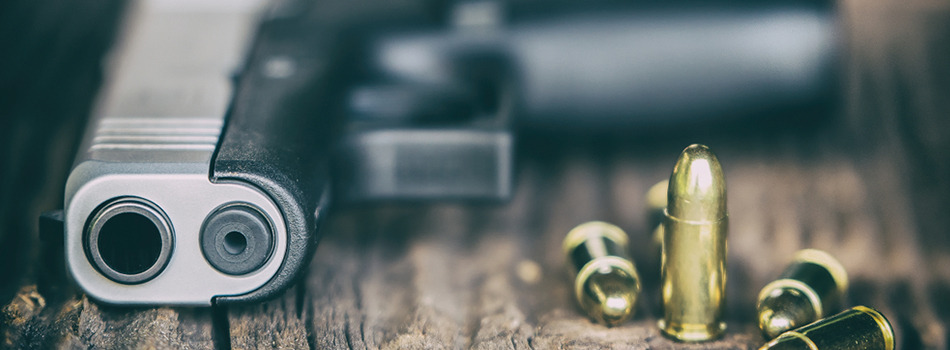 Glock 43X front view with bullets