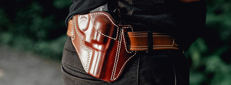 a guy with a revolver inside an IWB holster