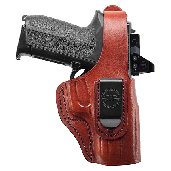 leather IWB holster for red dot pistols