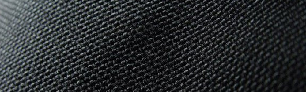 Close up on the structure of black nylon