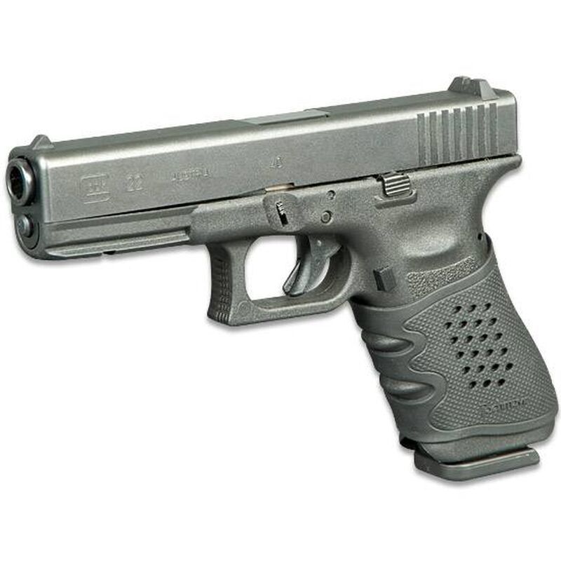 Pachmayr slip on grip on Glock pistol