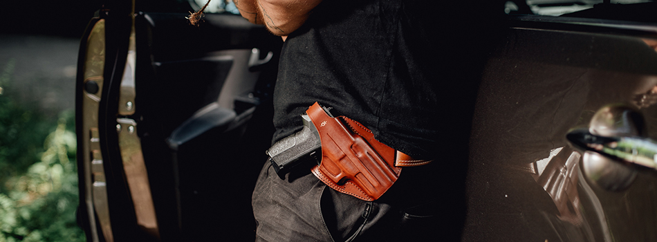 Ruger security 9 pistol in cross draw holster