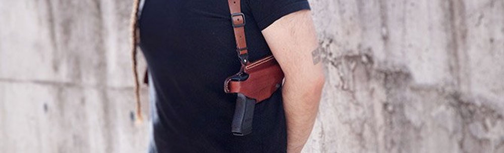 Leather Shoulder Holster - handmade leather holster in a variety