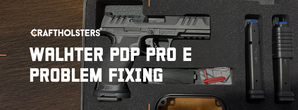 Walther PDP Pro E pistol in its case with magazines and accessories