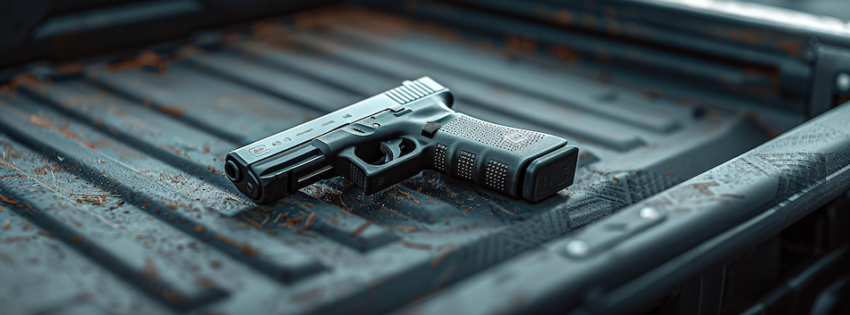 glock 43x mos on a truck boot