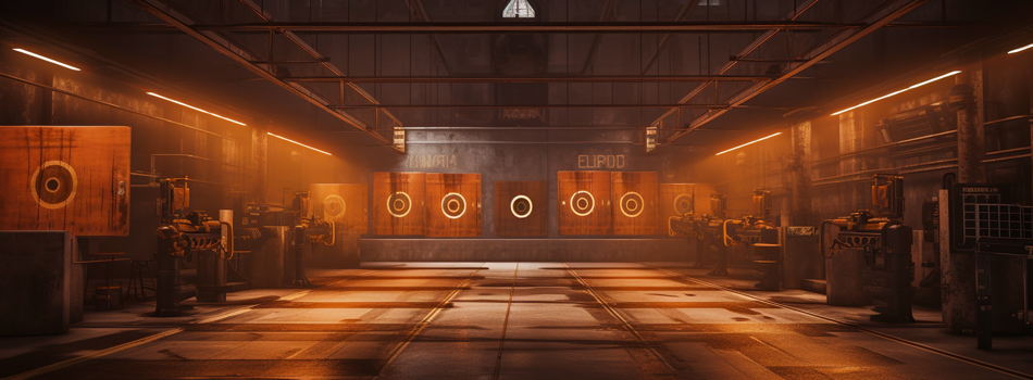 a dynamic image of an empty shooting range