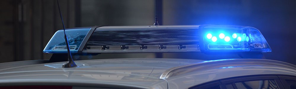 police lights on top of a car