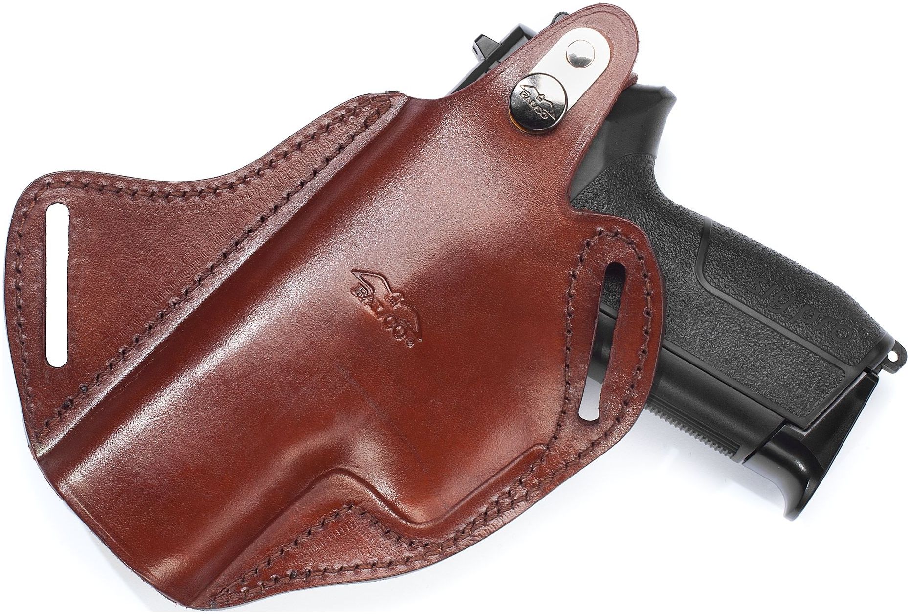 Handmade Leather Automatic Cross Draw Holster & Mag pouch Custom Jester Carving 