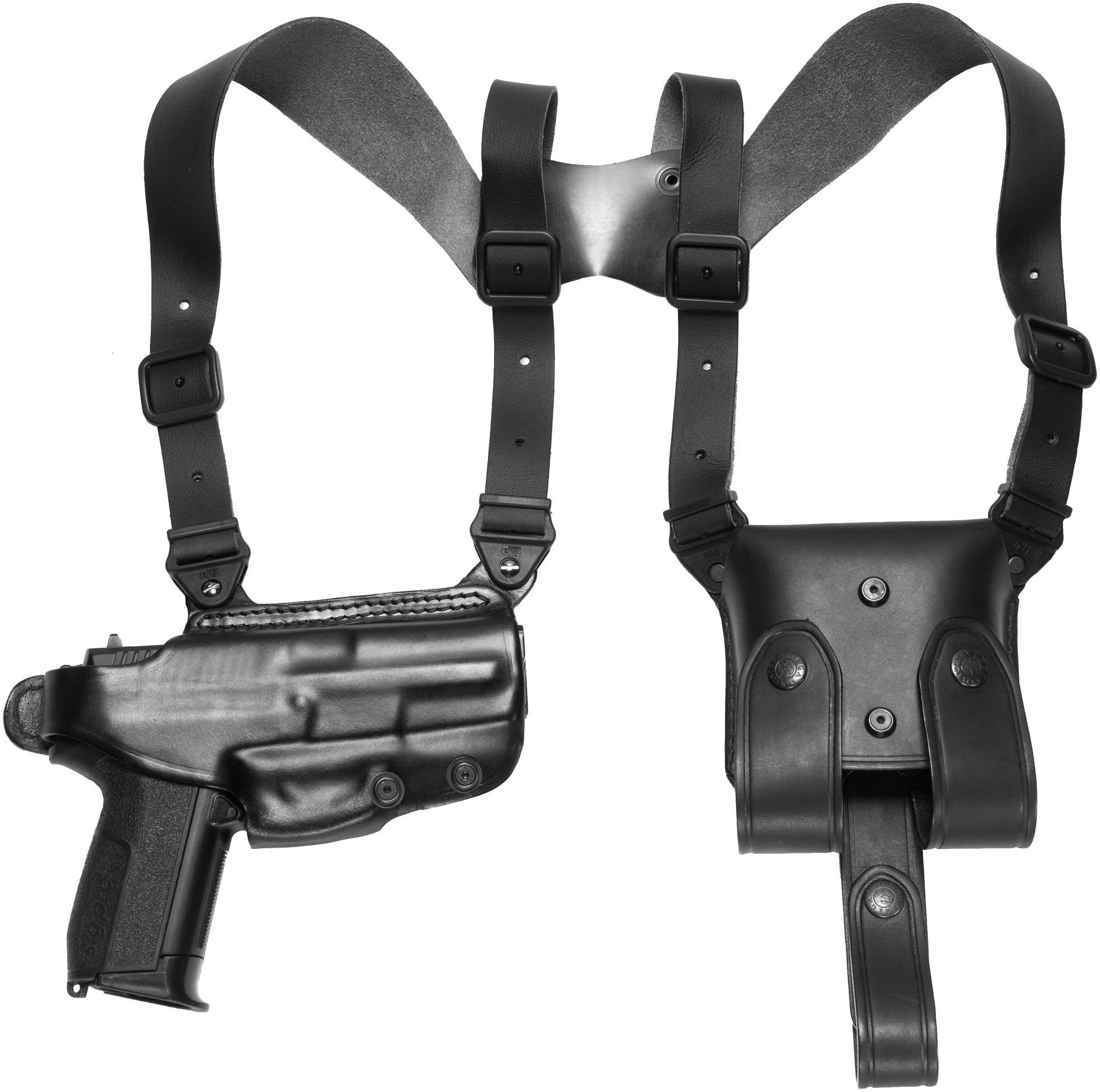 4006TSWNylon Horizontal Shoulder Holster with Double Mag Pouch S&W 4003TSW 