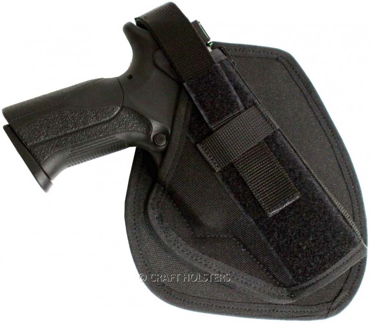 BLACK Modular MOLLE Pistol Holster Pouch 8 1/2" x 4" x 11/2" 