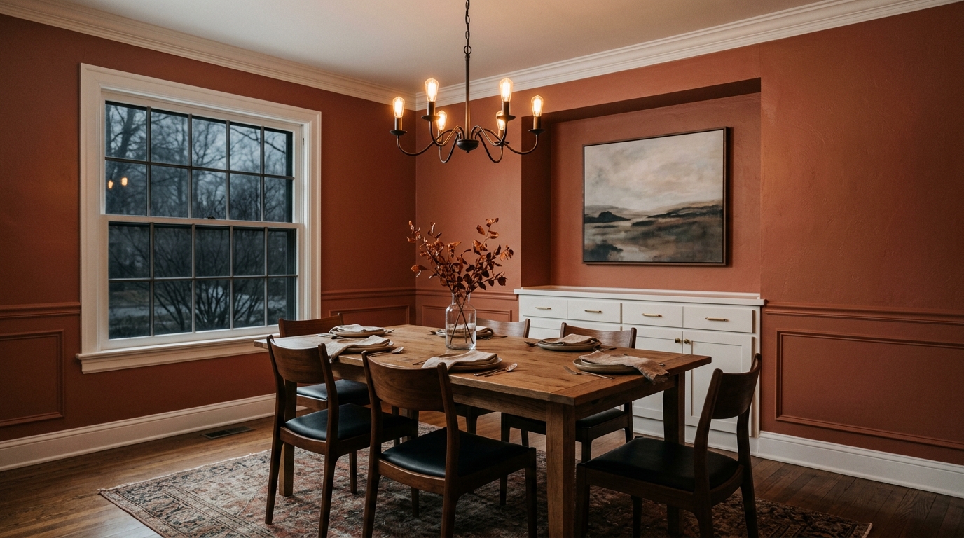 The Exact Terracotta Paint Color Saving Cleveland Dining Rooms From Lake Effect Gloom
