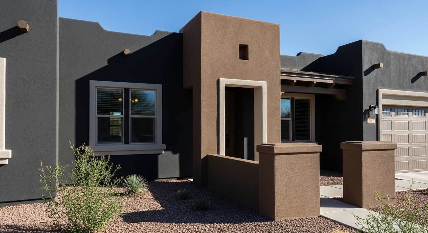 The Secret Paint Color for Harsh Sunlight Sherwin Williams Portabello Discover the perfect paint color to tame the brutal Phoenix sun. Sherwin Williams Portabello SW 6102 is a muddy magnificent taupe designers use for interior painting projects in desert climates. Learn how its undertones and light reflectance value LRV create a grounded sophisticated living room. This is a must read for your next home improvement project or color consultation. Get inspired with living room ideas fireplace paint colors and desert modern design tips for your Arizona home.
