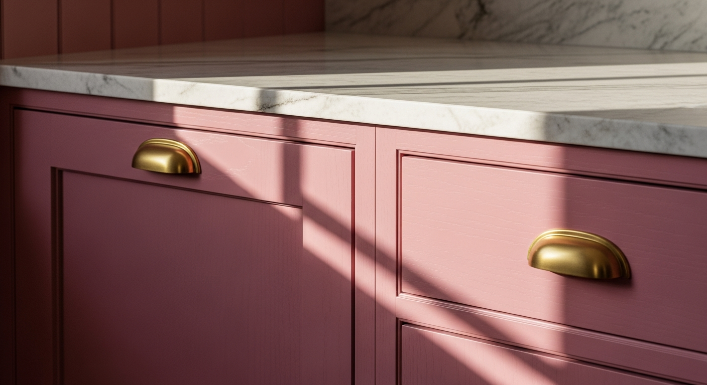 Unapologetic Kitchen Paint Color Ideas For High End Homes Discover the bold kitchen paint color quietly dominating high end Indianapolis homes Sherwin Williams Exuberant Pink SW 6840. This is the ultimate guide to using a saturated magenta on kitchen cabinets to combat gray Midwestern light. Learn about color theory Light Reflectance Value and the best complementary paint colors like deep greens and crisp whites to create a stunning interior design. Perfect for your next home improvement or kitchen remodel project. Get professional painting ideas and color inspiration for a truly unique space.
