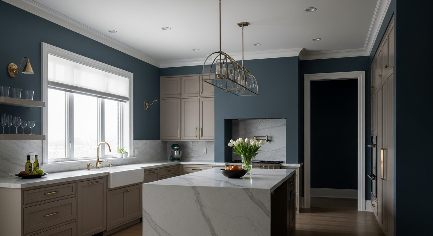 Unapologetic Kitchen Paint Color Ideas For High End Homes Discover the bold kitchen paint color quietly dominating high end Indianapolis homes Sherwin Williams Exuberant Pink SW 6840. This is the ultimate guide to using a saturated magenta on kitchen cabinets to combat gray Midwestern light. Learn about color theory Light Reflectance Value and the best complementary paint colors like deep greens and crisp whites to create a stunning interior design. Perfect for your next home improvement or kitchen remodel project. Get professional painting ideas and color inspiration for a truly unique space.