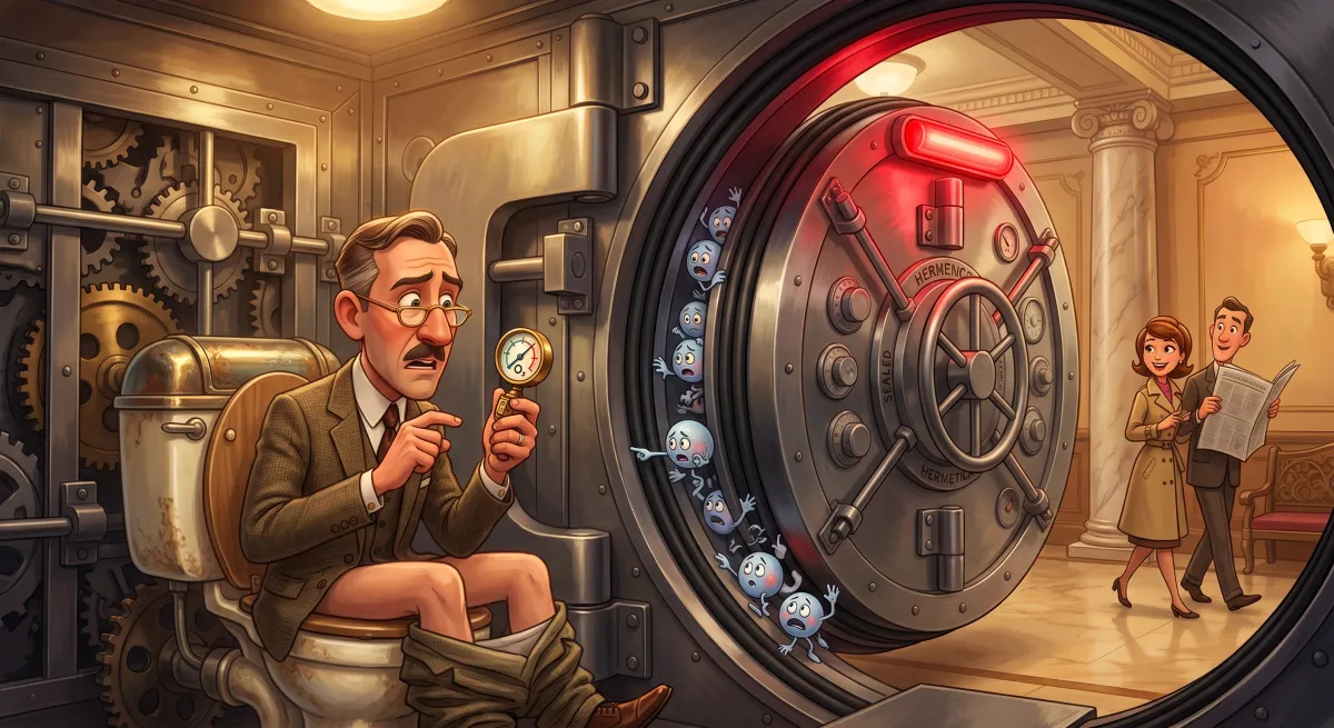 Ilustración de Puerta hermetica