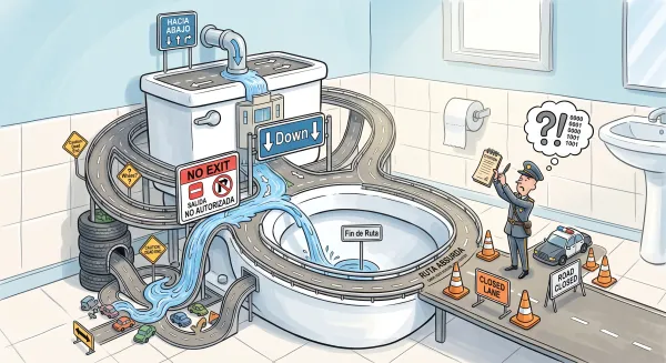 Ilustración de La desviación hidráulica