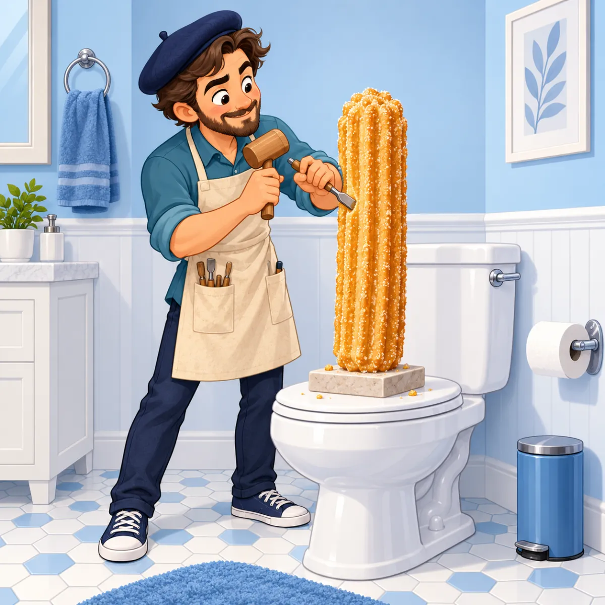 Ilustración de Voy a esculpir un churro