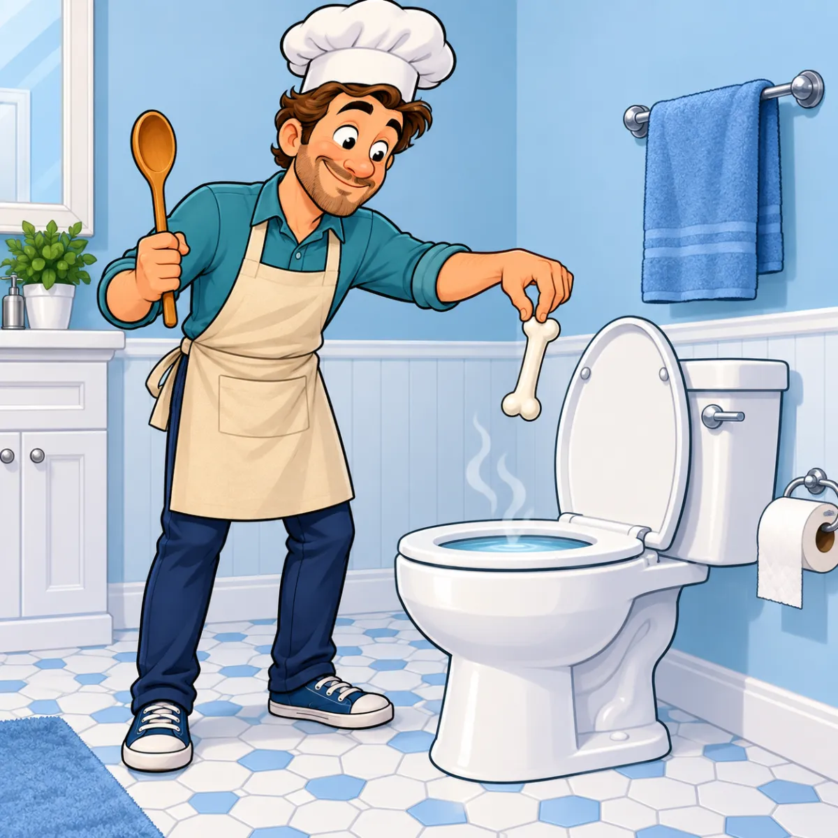 Ilustración de Voy a echar un hueso al caldo