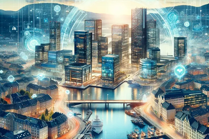 AI rendition of Norwegian digital landscape