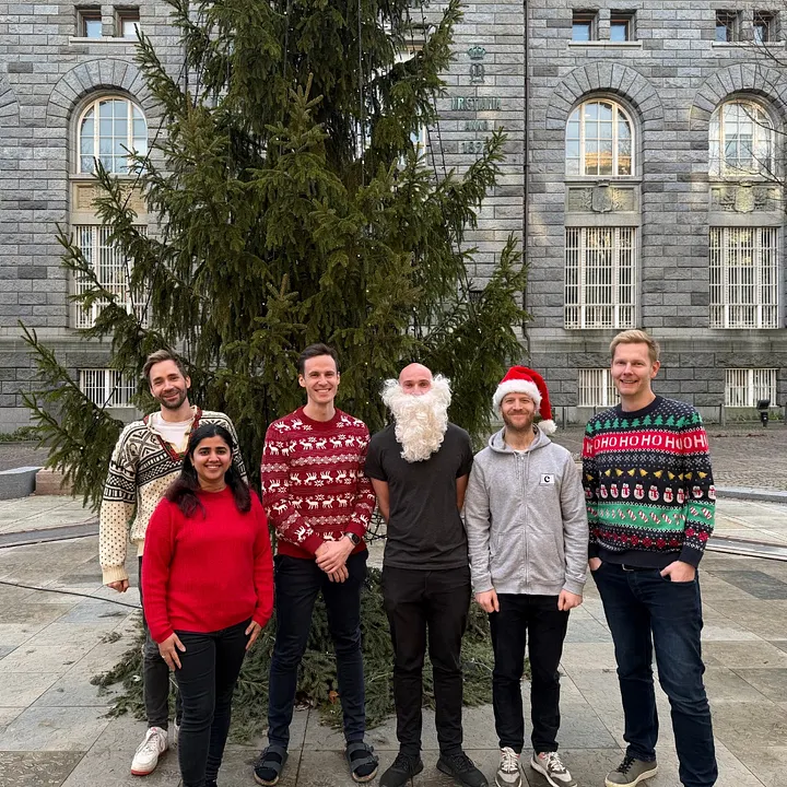 The Cardboard team celebrating Christmas