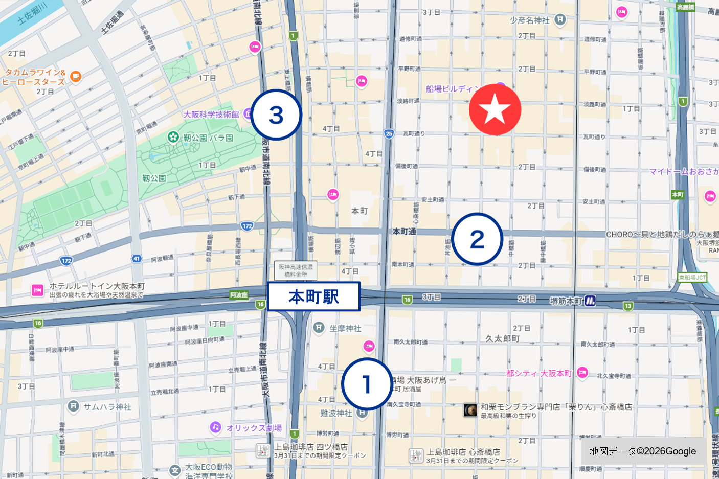 周辺競合施設の状況（北船場ホテル）