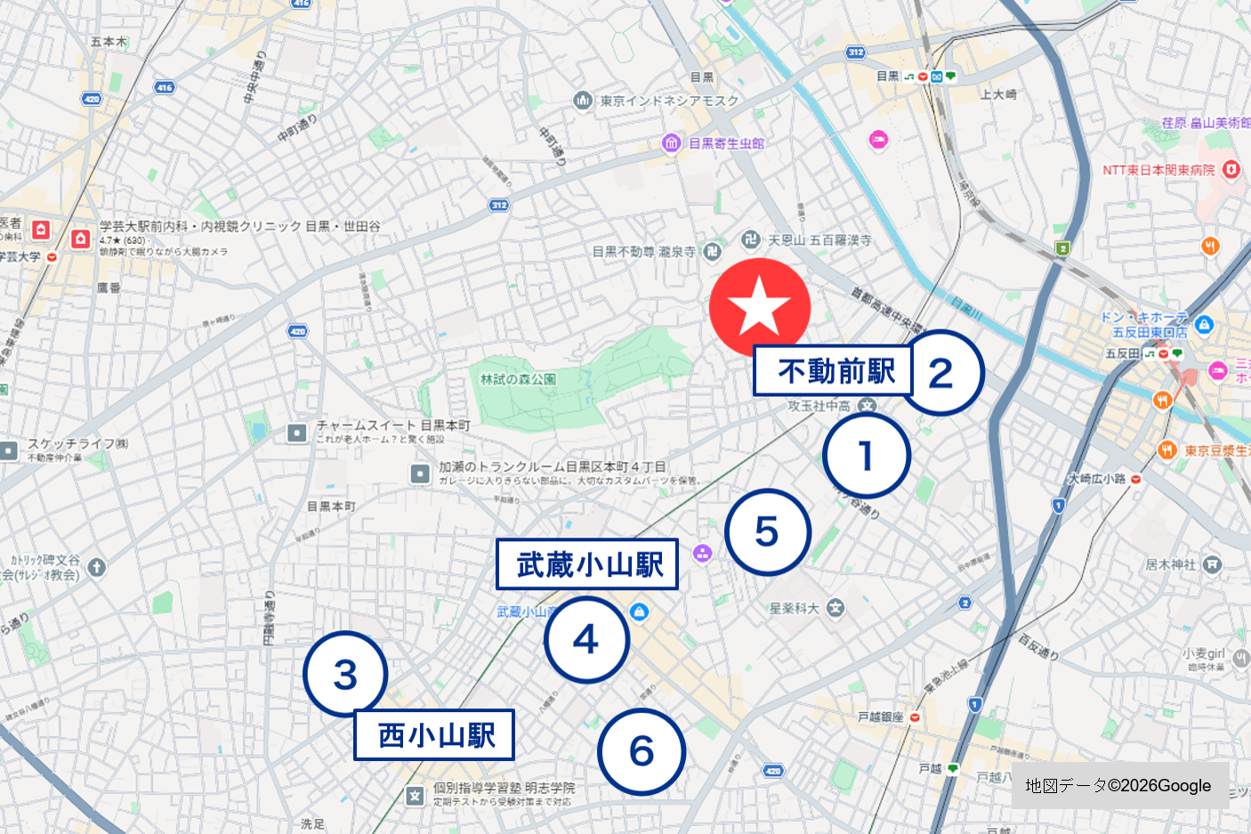 周辺競合施設の状況（不動前）
