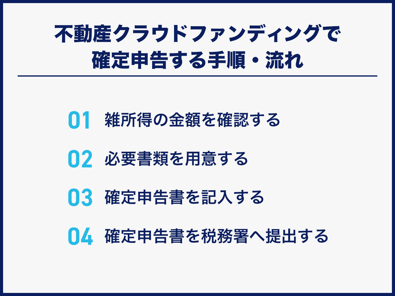 不動産クラウドファンディングで確定申告する手順・流れ