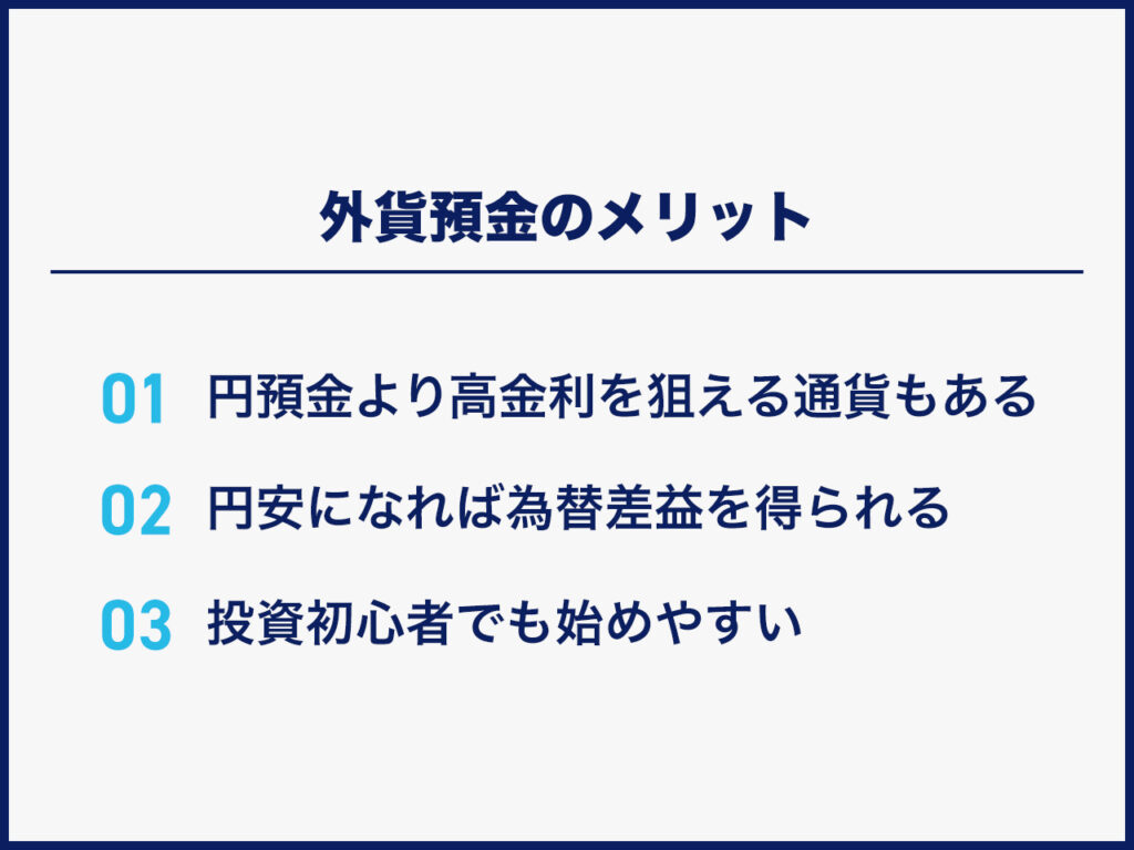 外貨預金のメリット