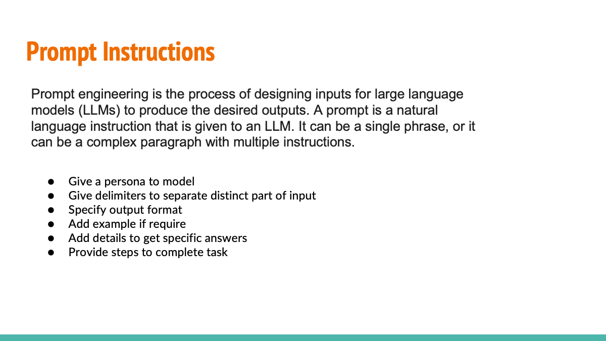 Slide 2 prompt engineering