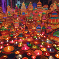 DIWALI LIGHTS CARD