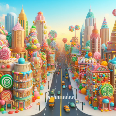 VIRTUAL CITY MADE OF CANDIES