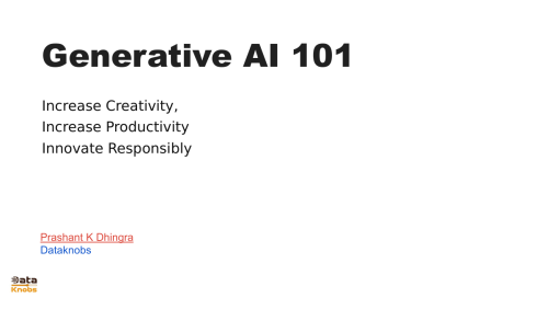 Slide 1 for generative AI 101