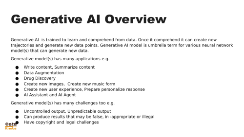 Slide 3 for generative AI 101
