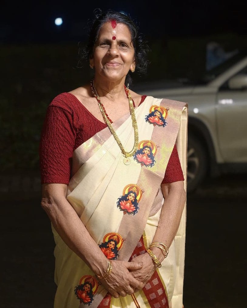 Durga Printed Tissue Set Mundu