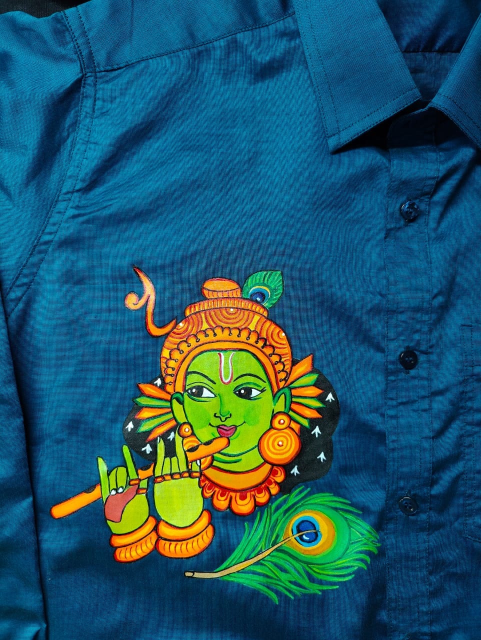 Eternal Krishna Handpainted Shirt