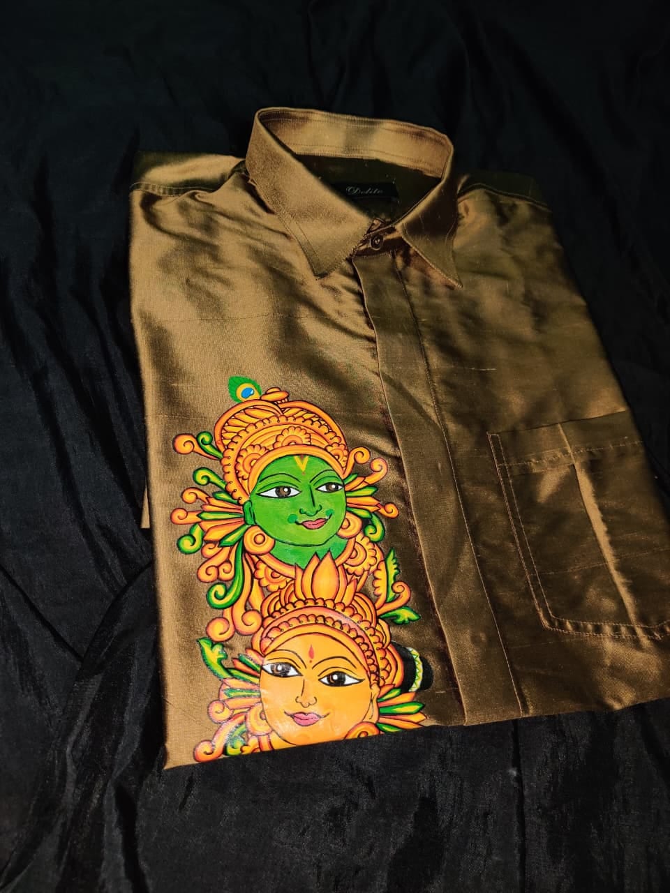 Radha Krishna Leela Handpainted Shirt