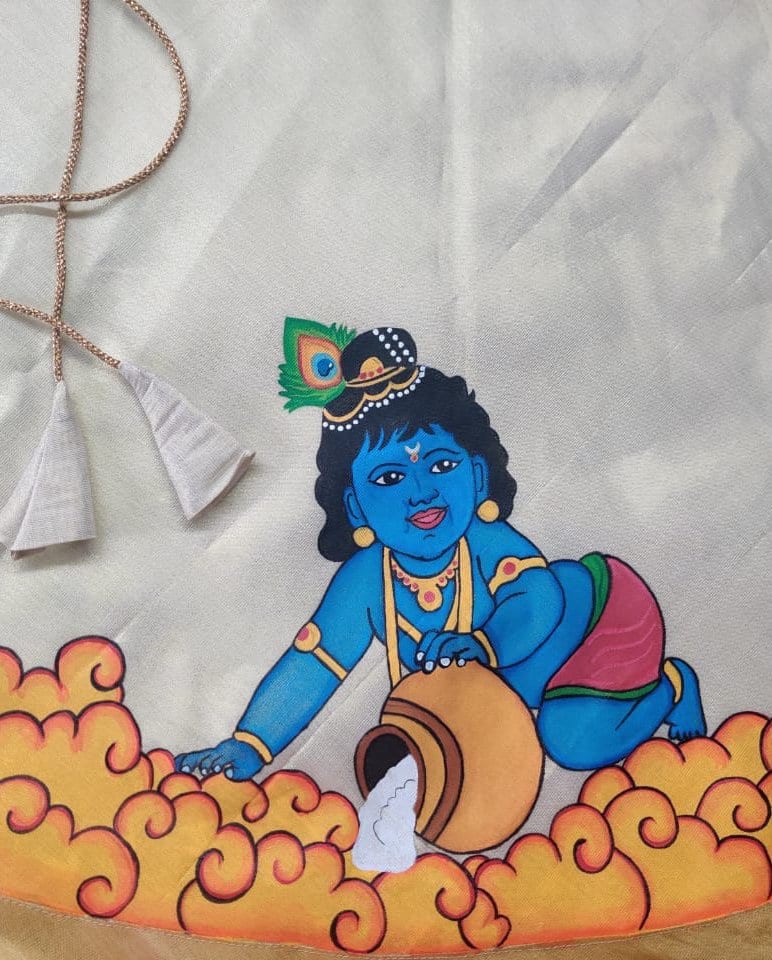 Unnikannan Handpainted Fabric