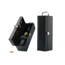 Kit vinho 4 peças maleta lisa