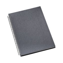 Caderno grande com pauta