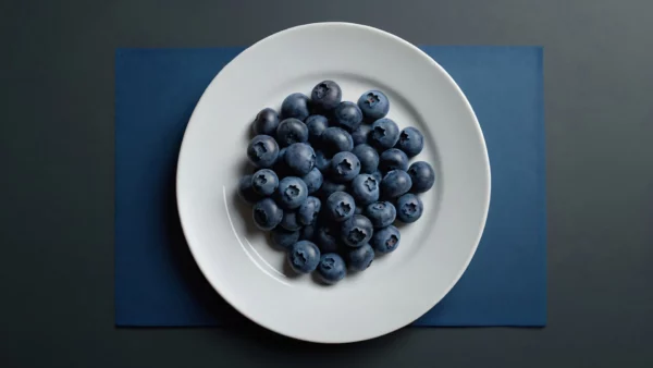 Fresh-Blueberries-on-a-Minimalist-Plate Fresh Blueberries on a Minimalist Plate