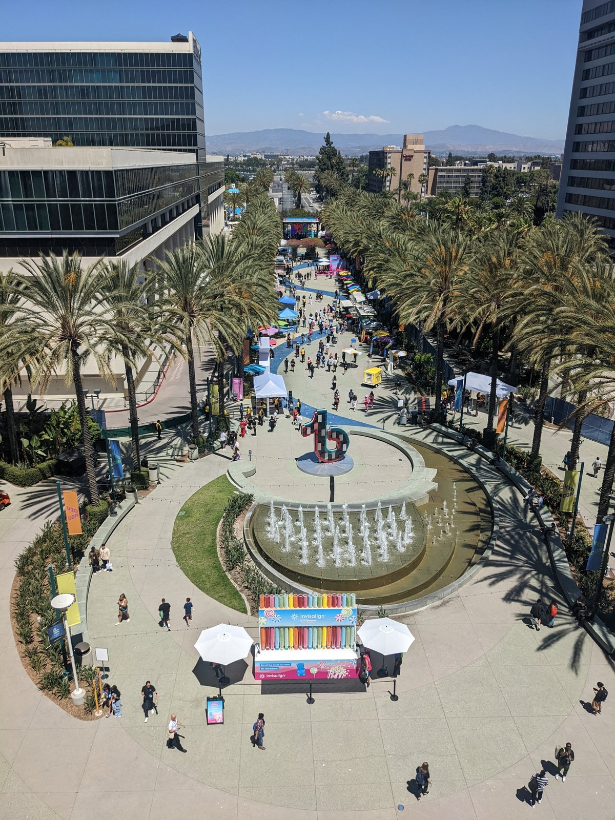 Photo of the outdoor space at VidCon from above