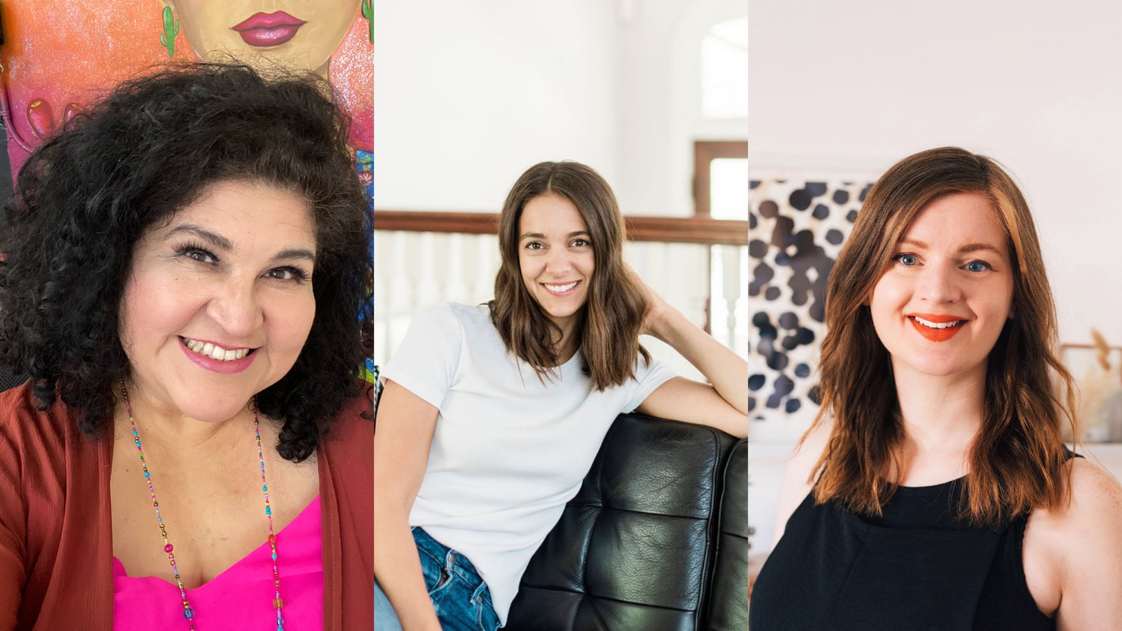 A triptych of craft bloggers Kathy Cano-Murillo, Jamie Dorobek and Francesca Stone