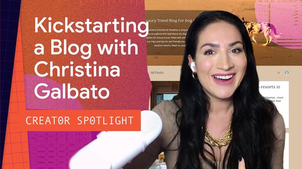 Christina Galbato discussing kickstarting a blog