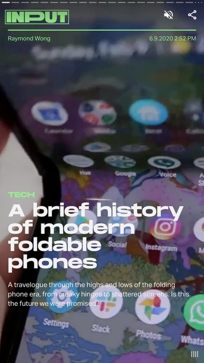 A modern foldable phone